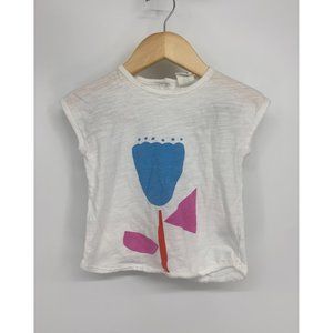 STEM (Nordstrom) geometric abstract tulip cap sleeve shirt size 12 months